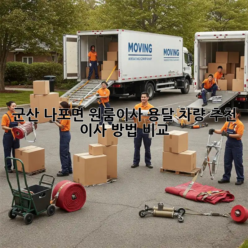 군산 나포면 원룸이사? 용달 차량 추천 & 이사 방법 비교!