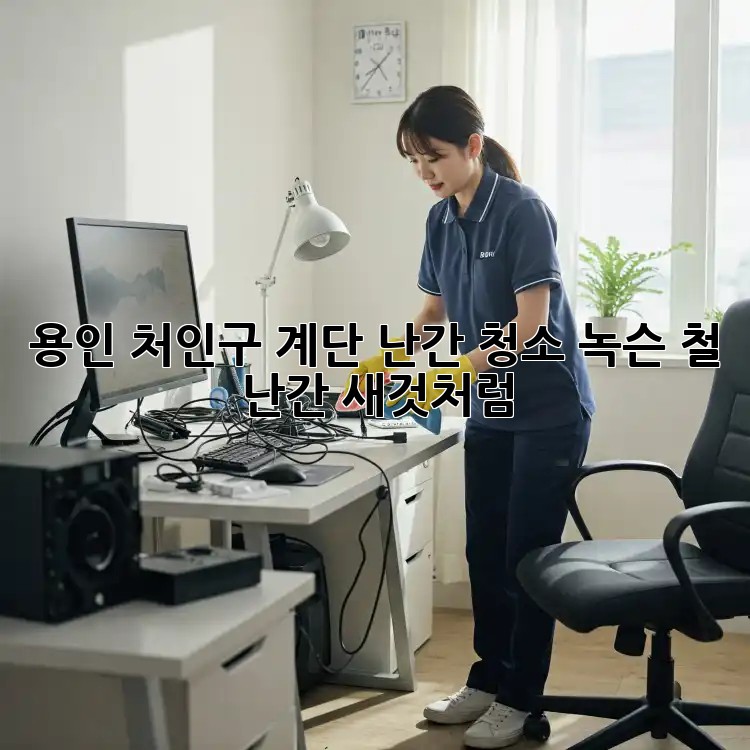 용인 처인구 계단 난간 청소✨ 녹슨 철 난간 새것처럼!