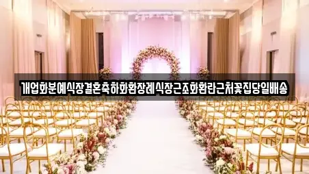 개업화분예식장결혼축하화환장례식장근조화환란근처꽃집당일배송