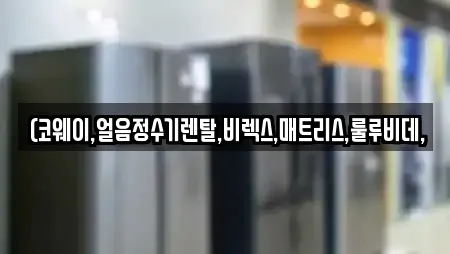 (코웨이,얼음정수기렌탈,비렉스,매트리스,룰루비데,
