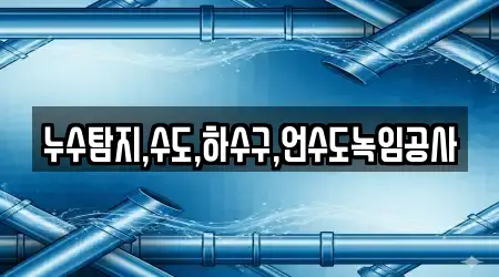 누수탐지,수도,하수구,언수도녹임공사