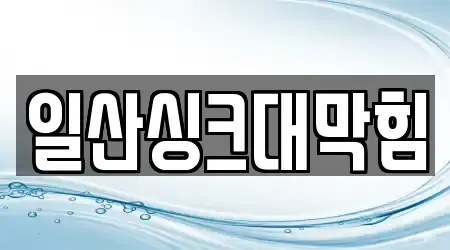 일산싱크대막힘