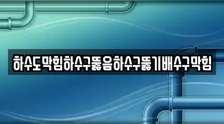 하수도막힘하수구뚫음하수구뚫기배수구막힘