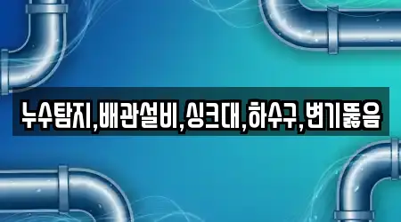 누수탐지,배관설비,싱크대,하수구,변기뚫음