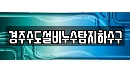 경주수도설비누수탐지하수구