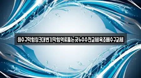 하수구막힘싱크대변기막힘역류뚫는곳누수수전교체욕조배수구교체
