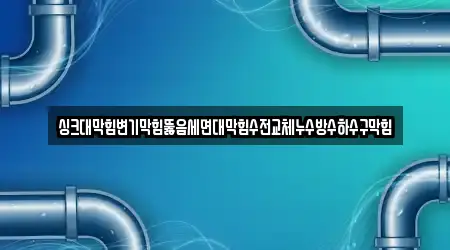 싱크대막힘변기막힘뚫음세면대막힘수전교체누수방수하수구막힘