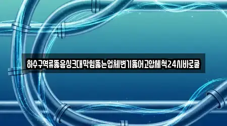하수구역류뚫음싱크대막힘뚫는업체변기뚫어고압세척24시바로쿨