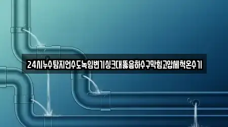 24시누수탐지언수도녹임변기싱크대뚫음하수구막힘고압세척온수기