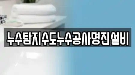 누수탐지수도누수공사명진설비