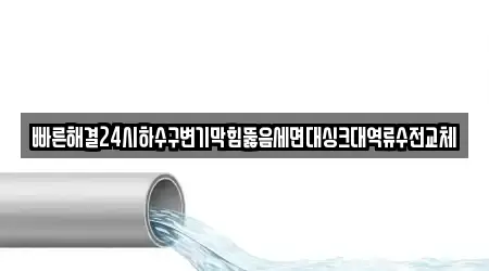 빠른해결24시하수구변기막힘뚫음세면대싱크대역류수전교체