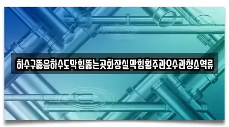 하수구뚫음하수도막힘뚫는곳화장실막힘횡주관오수관청소역류