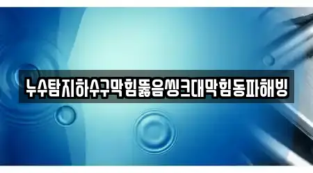 누수탐지하수구막힘뚫음씽크대막힘동파해빙