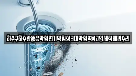 하수구하수관뚫음막힘변기막힘싱크대막힘역류고압세척배관수리