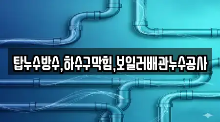 탑누수방수,하수구막힘,보일러배관누수공사