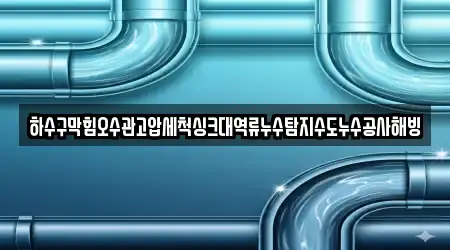 하수구막힘오수관고압세척싱크대역류누수탐지수도누수공사해빙