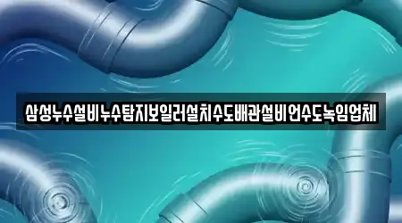 삼성누수설비누수탐지보일러설치수도배관설비언수도녹임업체