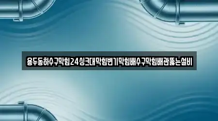 용두동하수구막힘24싱크대막힘변기막힘배수구막힘배관뚫는설비