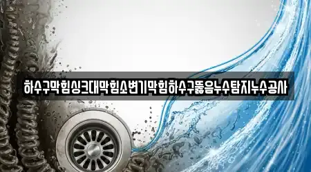 하수구막힘싱크대막힘소변기막힘하수구뚫음누수탐지누수공사