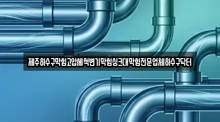 제주하수구막힘고압세척변기막힘싱크대막힘전문업체하수구닥터