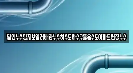 달인누수탐지보일러배관누수하수도하수구뚫음수도아파트천장누수