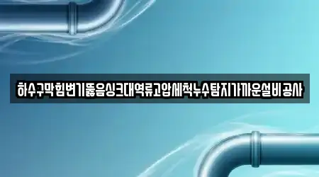 하수구막힘변기뚫음싱크대역류고압세척누수탐지가까운설비공사