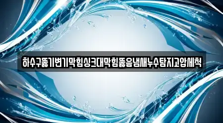 하수구뚫기변기막힘싱크대막힘뚫음냄새누수탐지고압세척