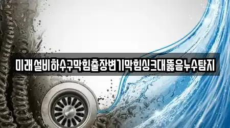 미래설비하수구막힘출장변기막힘싱크대뚫음누수탐지