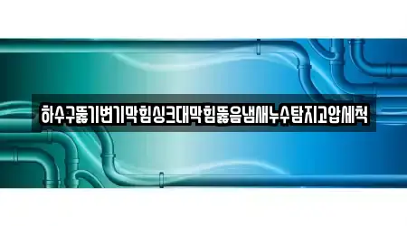 하수구뚫기변기막힘싱크대막힘뚫음냄새누수탐지고압세척