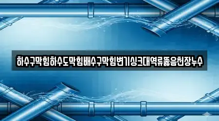 하수구막힘하수도막힘배수구막힘변기싱크대역류뚫음천장누수