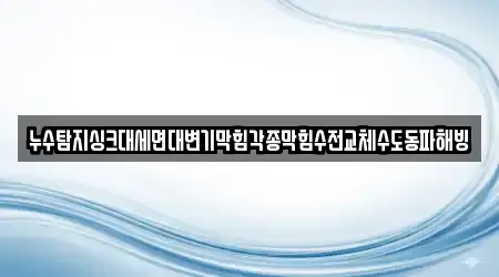 누수탐지싱크대세면대변기막힘각종막힘수전교체수도동파해빙