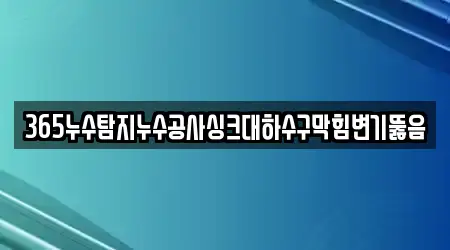 365누수탐지누수공사싱크대하수구막힘변기뚫음