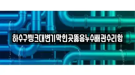 하수구씽크대변기막힌곳뚫음누수배관수리함