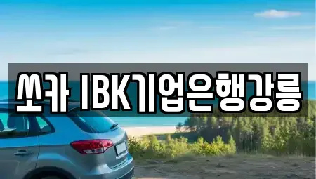 강원 강릉시 임당동 렌트카 전문 쏘카 IBK기업은행강릉