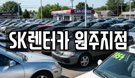 강원특별자치도 원주시 학성동 장기렌트카 전문 SK렌터카 원주지점