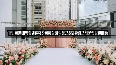 개업화분예식장결혼축하화환장례식장근조화환란근처꽃집당일배송