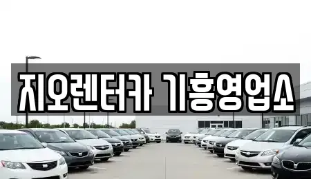 경기 용인시 기흥구 언남동 단기렌트카 전문 지오렌터카 기흥영업소
