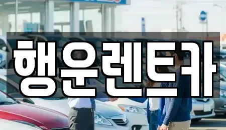 경상남도 창원시 진해구 이동 렌트카 전문 행운렌트카