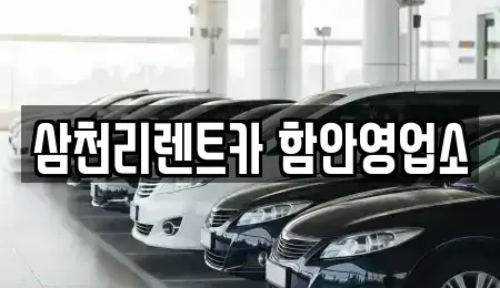 경상남도 함안군 칠서면 렌트카 전문 삼천리렌트카 함안영업소