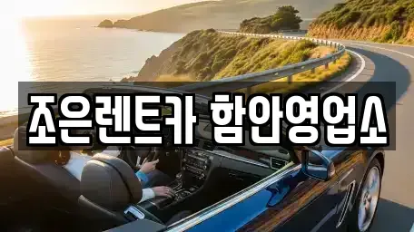 경상남도 함안군 칠서면 렌트카 전문 조은렌트카 함안영업소