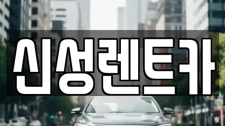 광주 동구 황금동 렌트카 전문 신성렌트카