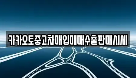 인천광역시 강화군 불은면 중고차매입 전문 카카오토중고차매입매매수출판매시세