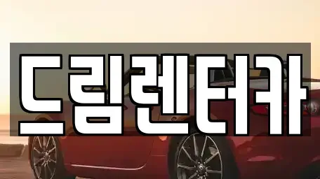 전라남도 광양시 성황동 렌트카 전문 드림렌터카