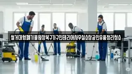 철거대형폐기물원상복구가구인테리어사무실소상공인유품정리청소